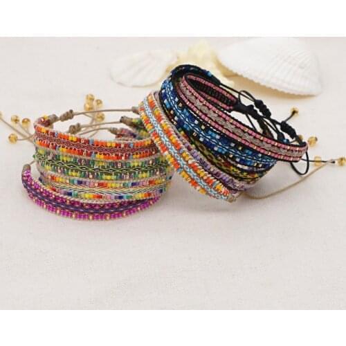Go2boho Miyuki Bracelet For Ladies 2021 Wowen Friendship Jewelry Bohemian Color Bead Jewellery Trendy Braid Bracelets Wholesale