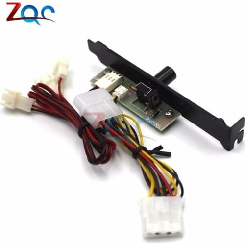 3 Channels PC Cooler Cooling Fan Speed Controller for CPU Case HDD VGA Fan with PCI Bracket Power by 12V Molex IDE 4pin