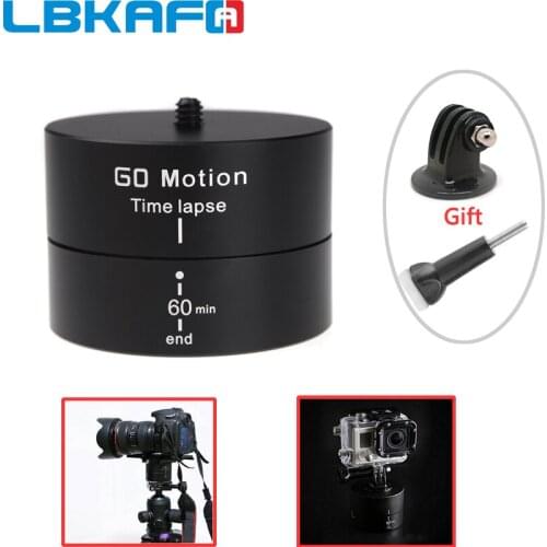 LBKAFA 360 Degree Panorama 60 Minutes Panning Rotating Time Lapse Stabilizer Tripod For Gopro 8 7 6 SJCAM SJ4000 SJ5000 SJ6 SJ8