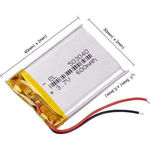 3.7V lithium polymer battery 503040 053040 Rechargeable Li-Po Batteries mp3 player DVR GPS Bluetooth DIY audio / Toys 600MAH