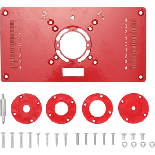 Multifunctional Aluminium Router Table Insert Plate Woodworking Benches Wood Router Trimmer Models Engraving Machine Flip Board