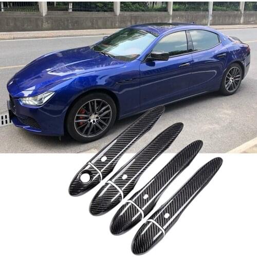 Carbon Fiber Outer Door Handle Cover Trim Decoration for Maserati Levante Ghibli 2014- Quattroporte 2013