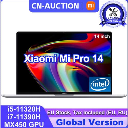 Global Version Xiaomi Pro 14 Laptop Intel MX450 i5-11300H/i7-11370H 16GB DDR4 512GB SSD 2.5K Super Retina Screen 120Hz Notebook