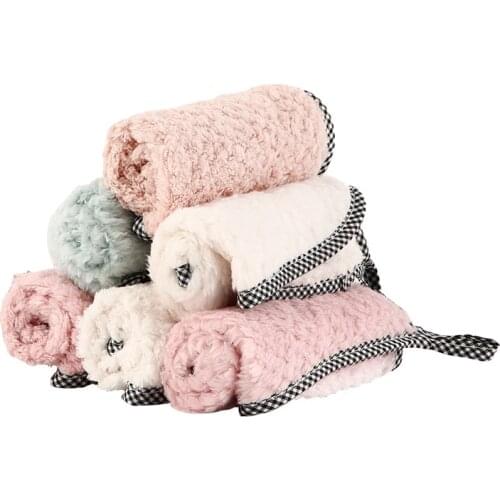 New Microfiber Cleaning Hand Wash Towels Rags Quick-Dry Water Absorption Hanging Hand Towel Kitchen Pad Small Cloth Daily Using