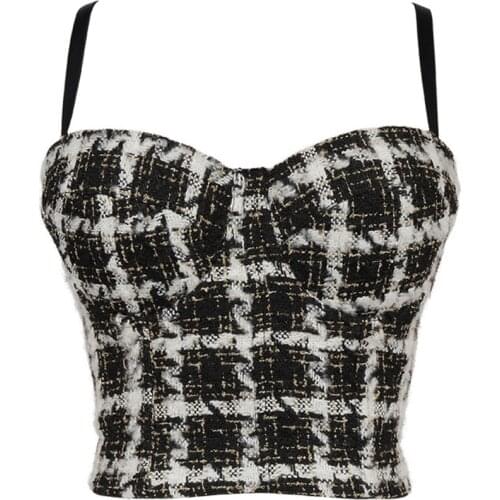 New Women Top Push Up Bra Crop Top Sexy Elegant Bra Camis Top Party Club Celebrity Vest Crop Tops