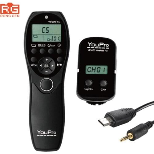 YouPro YP-870 II S2 2.4G Wireless Remote Control LCD Timer Shutter Release Transmitter Receiver 32 Channels for Sony DSLR Camera