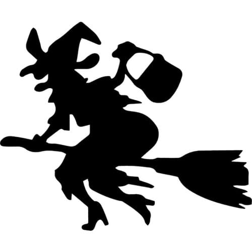 S51620 Various Sizes/Colors Car Stickers Vinyl Decal Cute Witch 4 Motorcycle Decorative Accessories Waterproof Decor