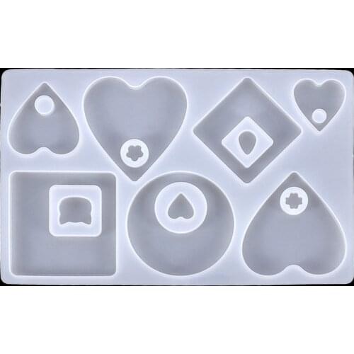 DIY Jewelry Resin Casting Molds Silicone Epoxy Mold for DIY Earring Necklace Button Pendant Resin Jewelry Crafts Crystal Making