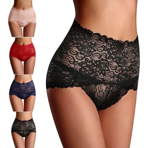 Sexy Lace Underwear Women High Waist Panties Lingerie Seamless Briefs Sleepwear Panty Plus Size