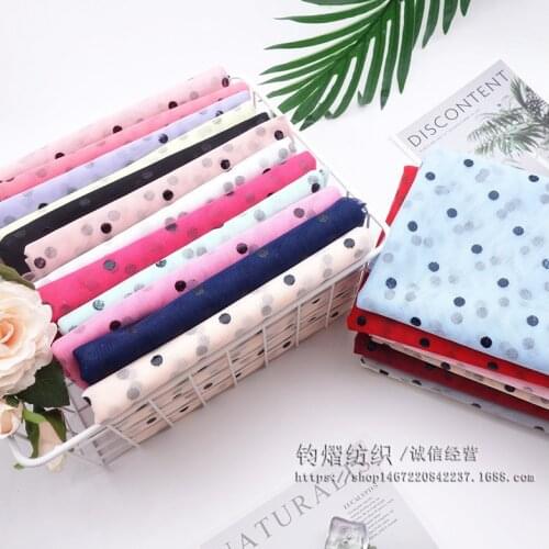 1Meter 160cm Wide Black Printed Polka Dot Mesh Tulle Fabric High Quality Bridal Dress Wedding Background Decorative Net Fabric