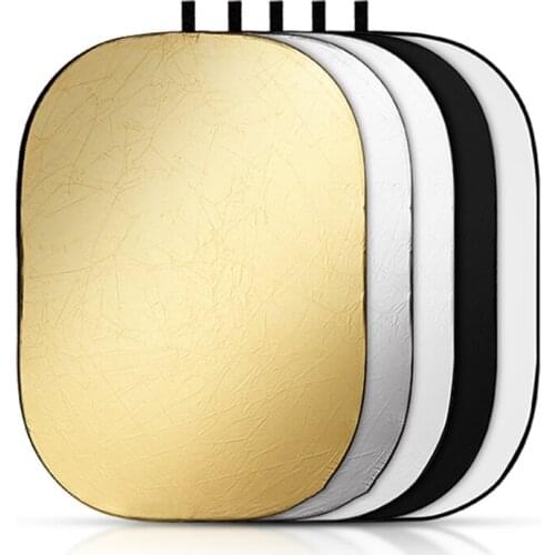 90 x 120cm 5-in-1 Silver / Soft / Gold / White / Black Folding Photo Studio Reflector Board