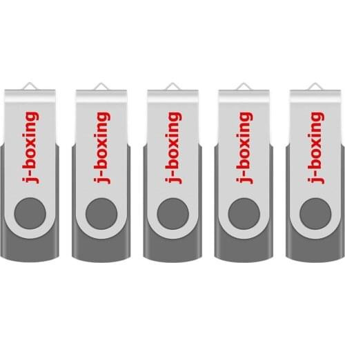 J-boxing USB Flash Drives 1GB 2GB Thumb Drive 4GB 8GB Metal Swivel Pendrive 16GB 32GB USB 2.0 Memory Stick for PC 5PCS/Lot Grey