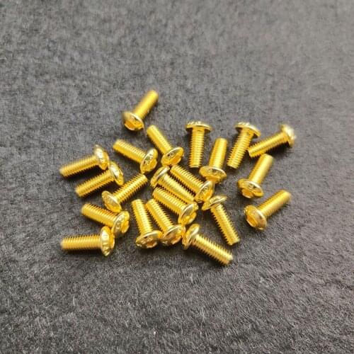 20pcs YFS M3 Half Round Head Cap Hexa Socket Screws Golden M3*6/8/10/12/14MM High Strength 12.9 Grade for RC Model Drone DIY