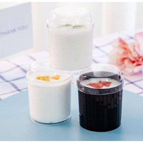 High quality creative transparent disposable pudding cup 135ml small baking decor cups party birthday favor dessert plastic cups
