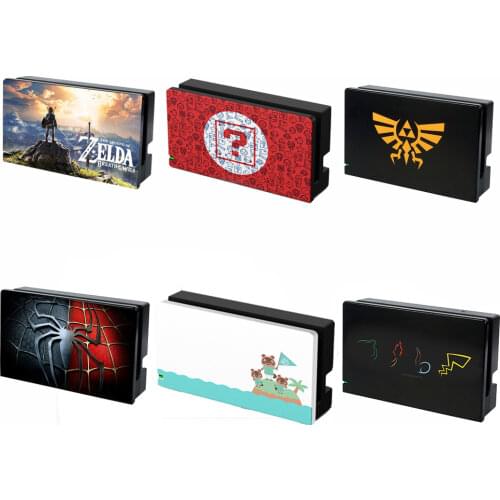 Hard Case Charging Dock Station Cover Stand Charger Protective Shell for Zelda Nintend Switch NS Console Crystal Protector Skin
