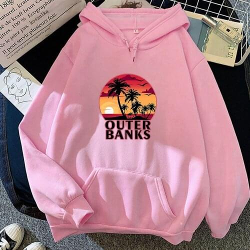 Outer Banks Hoodie Women Casual Outerbanks Hoodies New Female Oversized Loose Harajuku Fleece Sweatshirts Hoody Pullovers Hooded