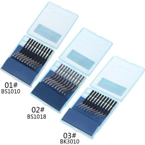 10PCS Rapid Steel Rotary Blade BS1010 BS1018 BK3010 Blade Copper Aluminum Corner Crack Deburring Trimming Processing Tools