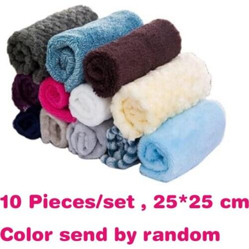10 Pcs/set kitchen Coral Fleece Dishwashing Cloth Daily Necessities Housework Non-stick Oil Scouring Pad Strong Cleaning Towel