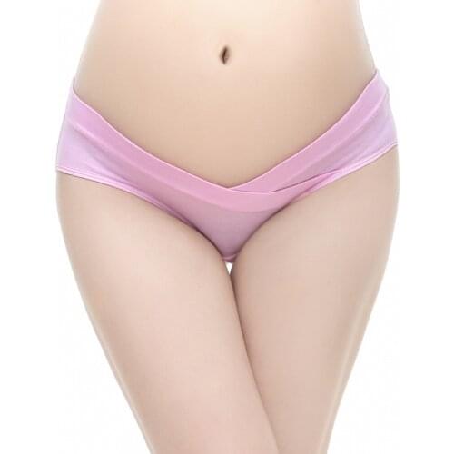 1000 pcs Women Clothing Pregnant Women 's Low-waist Underwear Seamless Soft Care Abdomen Underwear Pregnancy Panties