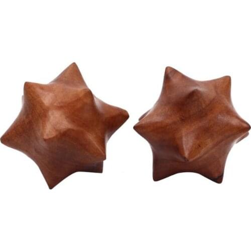 2pcs/lot hand acupoint massage device hand wood ball massage ball massage Health Care Ball Handball free shipping