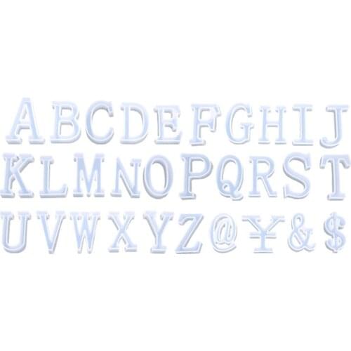 26 Capital Letters Ornaments Epoxy Resin Mold A-Z Letters Home Decorations Silicone Mould DIY Crafts Jewelry Casting Tool U2