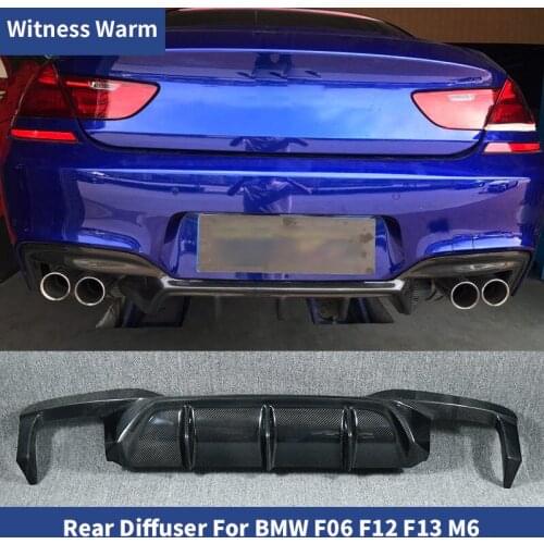 6 Series Carbon Fiber Rear Bumper Lip Diffuser Spoiler Body Kits for BMW F06 F12 F13 M-Tech M6 Bumper 2012-UP