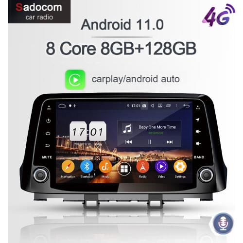 720P 9" PX6 DSP IPS Android 10.0 8 Core 4GB+64GB Car DVD Player GPS Glonass RDS Radio car radio 5.0 For Hyundai KONA 2017 2018