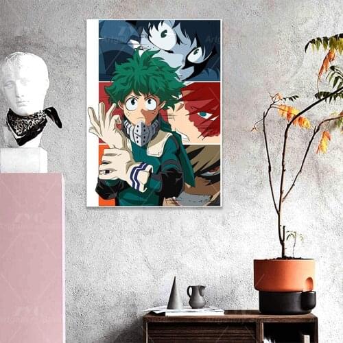 Anime My Hero Academia Character Midoriya Izuku Art Picture Prints Home Decor Wall Poster Decoration For Living Room