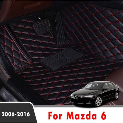 LHD Car Floor Mats For Mazda 6 2016 2015 2014 2013 2012 2011 2010 2009 2008 2007 2006 Auto Interior Accessories Protect Carpets