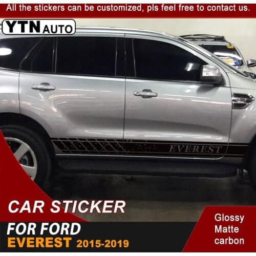 Car Decals Fit For Ford Everest 2015 2016 2017 2018 2019 Side Body Stripe Racing Graphic Vinyl Car Decoration Customs Stickers