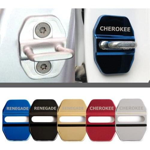 Car-Styling Car Door Lock Cover Auto Emblems Case For Jeep renegade 2016 2017 2018 cherokee xj Accessories Car Styling