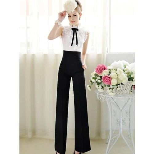Spring Elegant Ladies Trousers Fashion Women Wide Leg Pants Casual High Waist Long Pants Office Work Wear pantalones