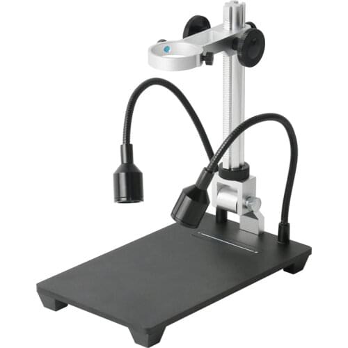 Metal USB VGA HDMI Digital Electronic Microscope Camera Stand Holder Bracket Table with Light Illumination LED Adjsutable Touch