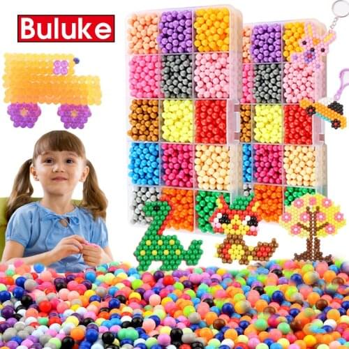 DIY Water Magic Beads Set Toys For Children Animal Molds Hand Making Puzzle Kids Educational Toys Boy Girl Spell Replenish Beans