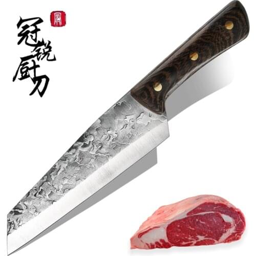 Grandsharp 7 Inch Handmade Forged Kitchen Knives Butcher Meat Chopping Cleaver Chinese Chef Knife Best Dropshipping Product NEW