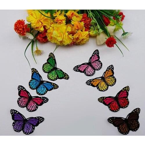 Colorful Embroidery Butterfly Sew On Patch Badge DIY Cloth Sew Dress Decorate Accessory 1Piece