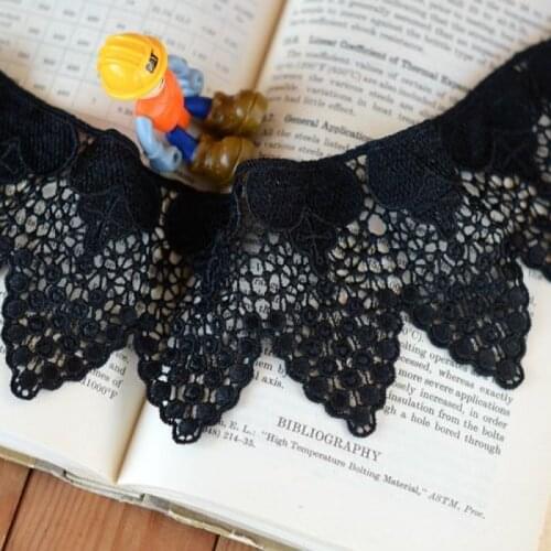 Hot sale Clothing accessories Black European court water soluble lace H8501