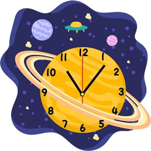 Cute Cartoon Wall Clock Creative Livingroom Digital Silent Display Wall Clock Arabic Numbers Reloj De Pared Home Decor DL60WC