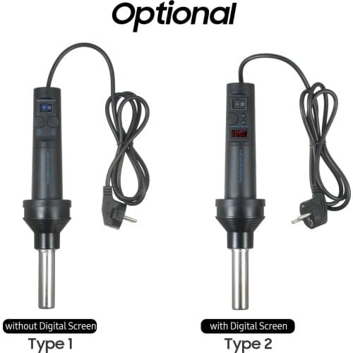 Mini Heat Gun 420W Portable Hot Air Gun Digital Screen Adjustable Temperature & Air Flow Handheld Craft Heat Adhesive Welding