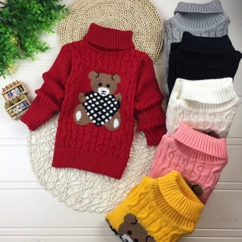 Fashion Infant Spring Autumn Winter Baby Boys Girl Cute Bear Sweater Pullover Tops Clothes Children' s Hot Sweaters Clothing