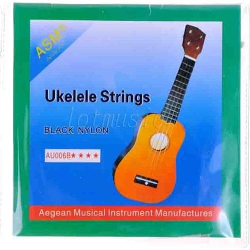 Kmise Ukulele Strings Set Guitar Strings Nylon Black Guitar Parts Accessories for Ukulele Uke Hawaii Guitar
