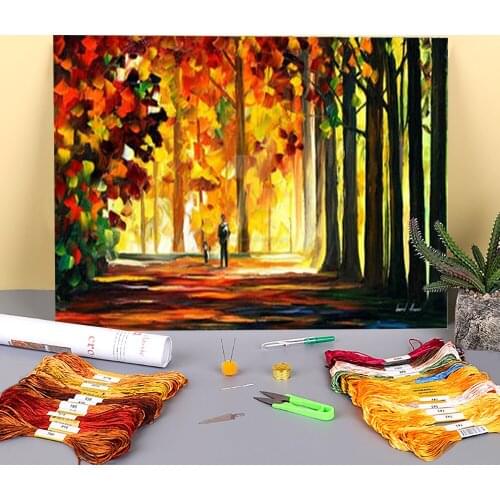 Confrontation Printed 11CT Cross-Stitch Kit DIY Embroidery DMC Threads Knitting Needlework Hobby Handmade Gift Design Adults