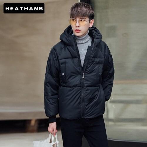-15 Degree New Men Winter Parkas Jacket Slim Fit Parka Mens Warm Hoodies Long Sleevese Down Zipper Overcoat Parka Male Clothing