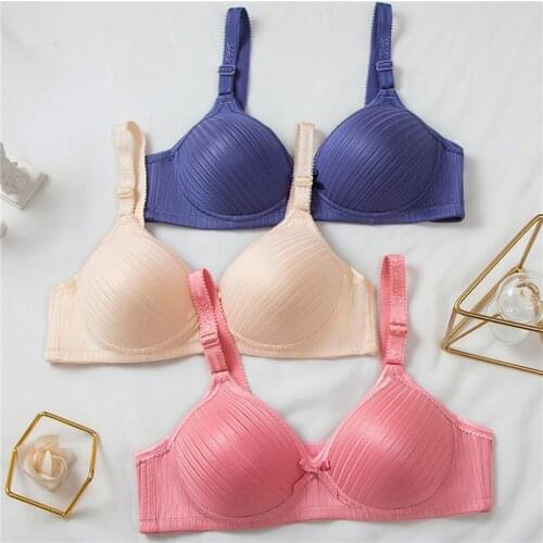 Simple Fashion Push Up Bra Womens Bra Without Steel Ring Women Underwear Deep V Adjustable Shoulder Strap Ladies Underwear