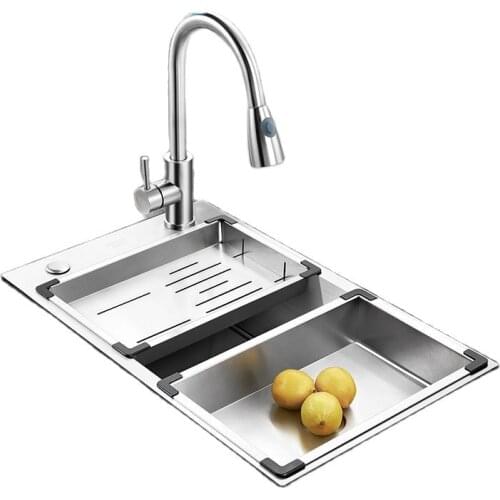 Sink single sink 304 stainless steel kitchen thickened sink sink sink vegetable sink