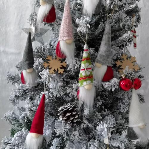 Varied Santa Claus Doll Faceless Dwarf Rudolph Festive Supplies Christmas Tree Pendant For Xmas New Year