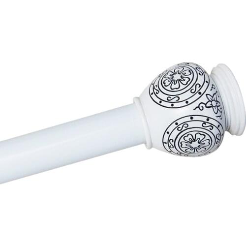 European Style Retro Adjustable Bathroom Shower Curtain Rods metal Voile Extendable Tension Telescopic Pole Rod Bedroom Kitchen