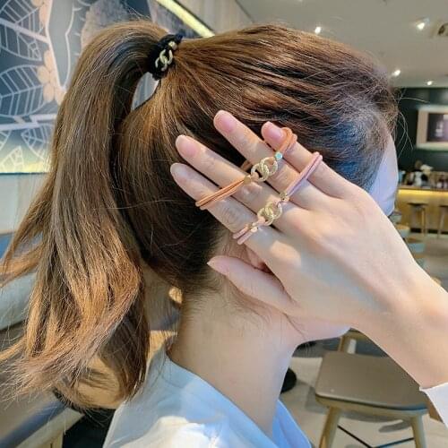 Korea Simplicitys Elastic Hair Bands Female Hair Rope Horsetail Rubber Band Bracelet Dual Purpose Ins Hair Ties for girls