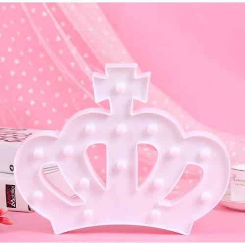 Led Wall Child Crown Shape String Lights Lighting Led Christmas Tree Decoration Lights Home Party Holiday Night Light Lamp