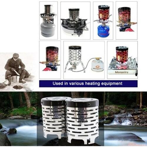 Outdoor Camping Tent Cover Heating Stove Winter Warmer Heater Stove Stainless Steel Windproof Cover Tent Gas Stove Heater